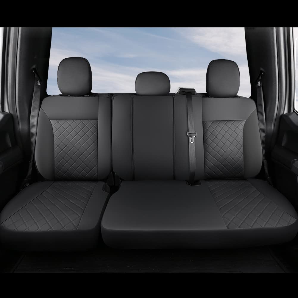GIANT PANDA Full Set Car Seat Covers Customized Fit 2009-2025 Ford F150 and 2017-2025 F250 F350 F450 Super Crew/Crew Cab Pickup