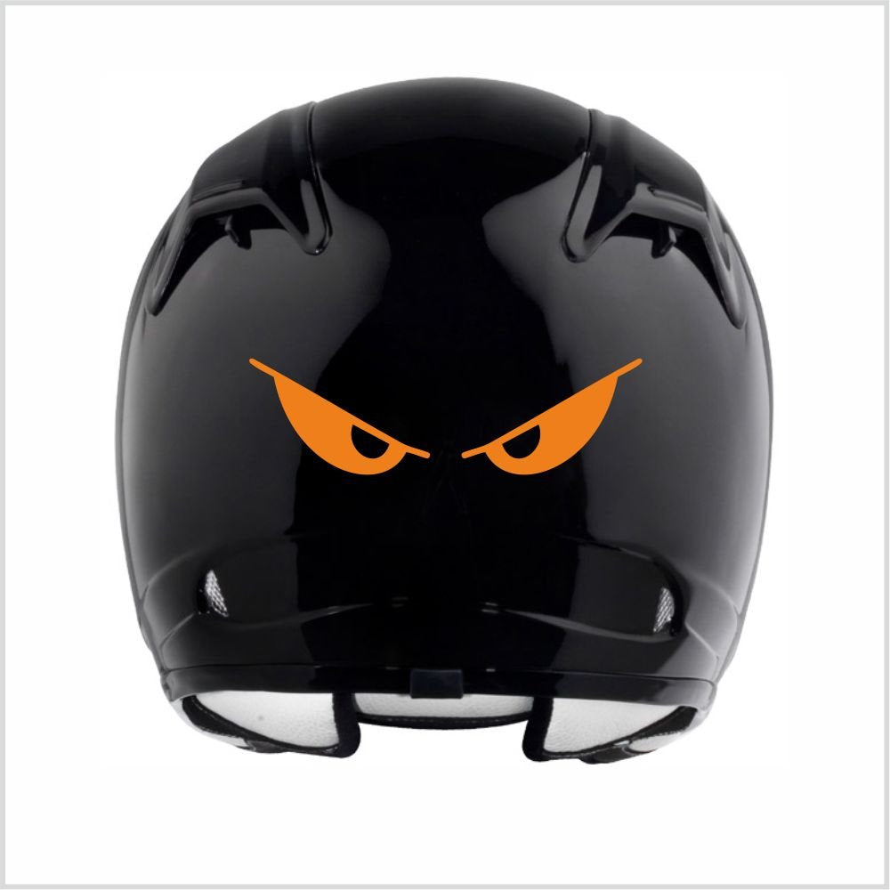 Everything Graphix Evil Eyes No Fear Motorcycle Biker Helmet Reflective Decal Sticker M2 5 1/2'' X 1 1/2'' (Reflective Orange)