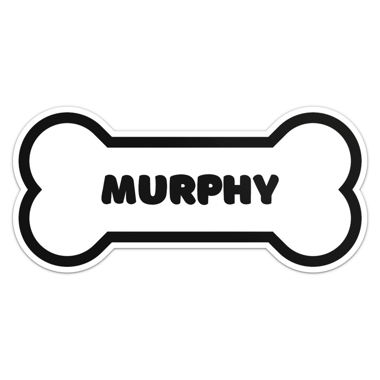 Murphy Dog Name Sticker - Waterproof Vinyl Decal For Car Bumper, Laptop, Water Bottle, Wall, And Window, Size - 5'' Longer Side