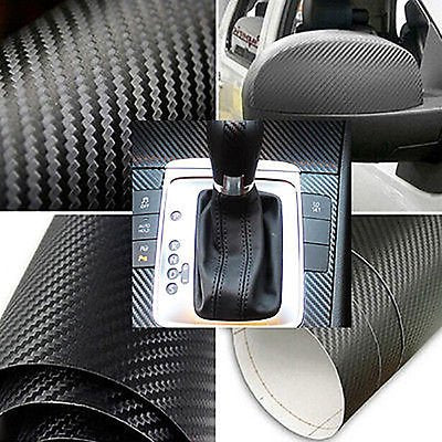 Diyah 3D Black Carbon Fiber Film Twill Weave Vinyl Sheet Roll Wrap Diy Decals (84'' X 59'' / 7 Ft X 4.9 Ft)