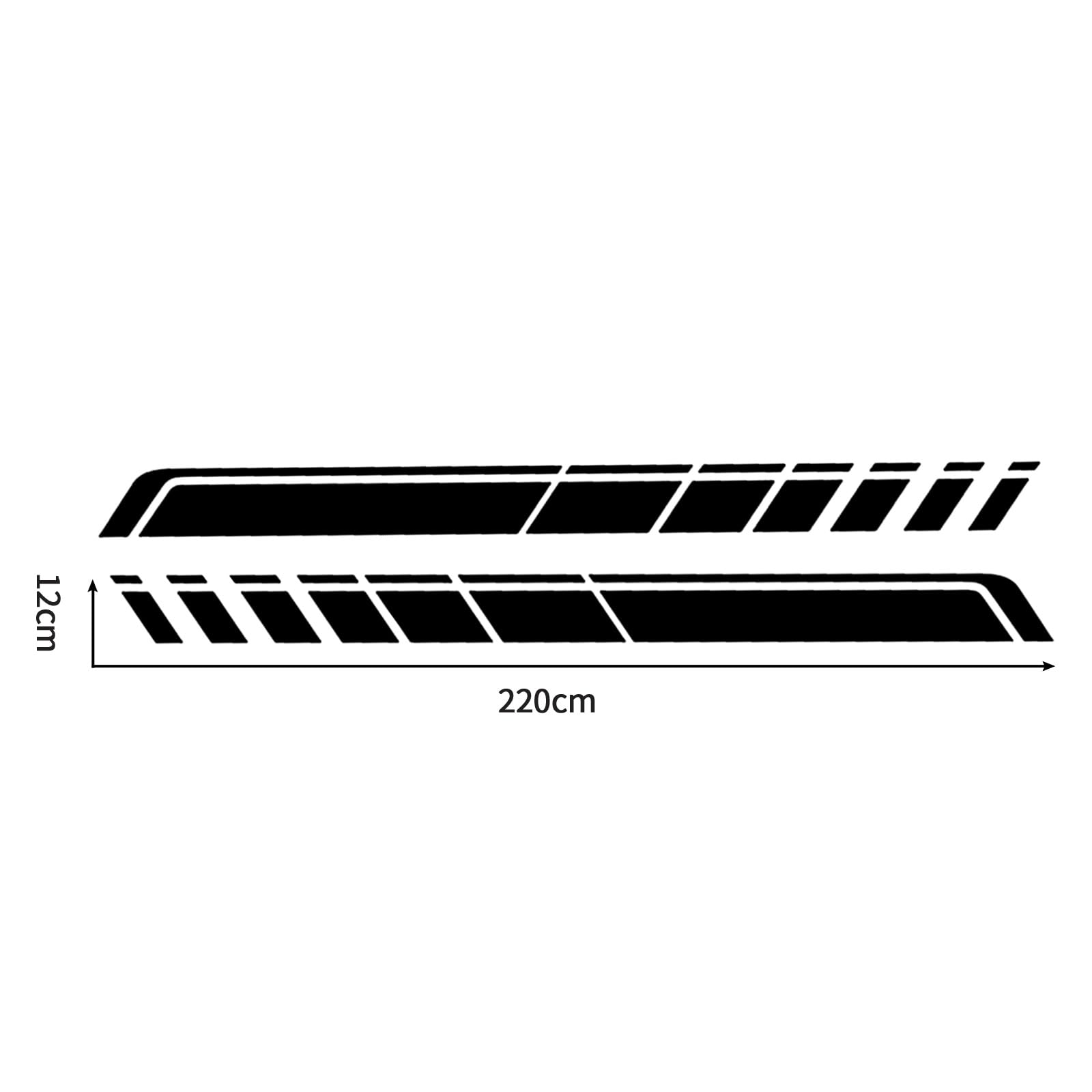 ramuel Car Auto Racing Body Side Stripes Vinyl Modified Stripe Decal Cars Side Door Stickers Decorative Decals Exterior Accessor