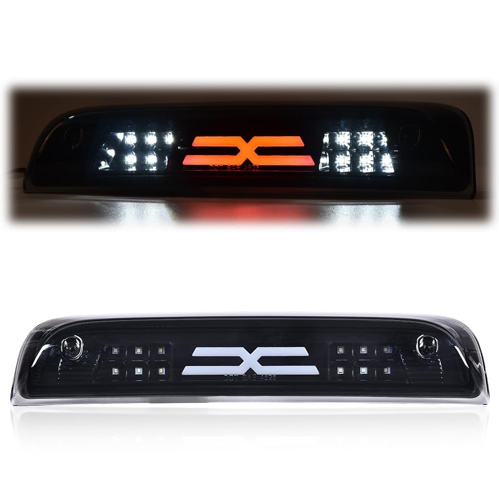 Pit66 3Rd Brake Light, Compatible With 2014-2020 Chevy Silverado 2014-2020 Gmc Sierra X Type Led Bar High Mount Stop Light Rear 