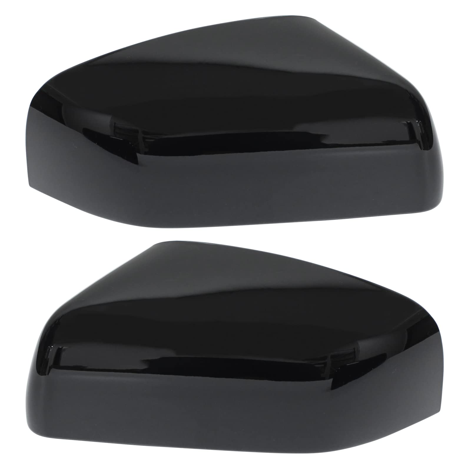 NewYall Glossy Black Left and Right Exterior Rear View Side Door Mirror Cover Cap Sport Utility 4-Door for Land Rover LR2 2008-2