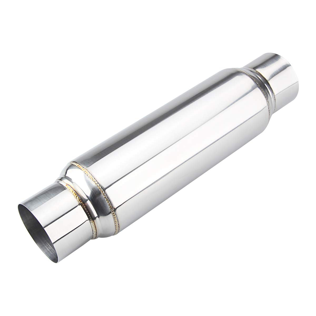 Lcgp 3'' Universal Resonator, Straight Through Performance Muffler, 16'' Overall Length