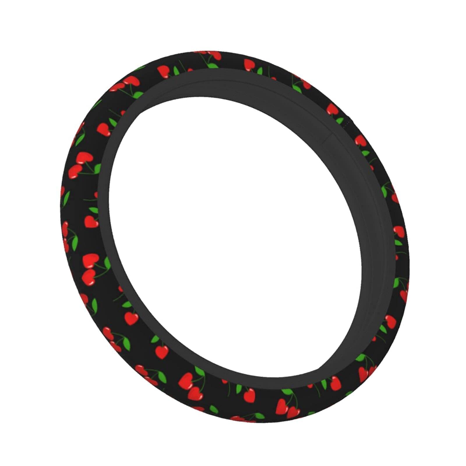 Red Hearts Cherry Steering Wheel Covers Non Slip Neoprene Steering Wheel Protector Universal 15 Inch For Men Women Car Trucks