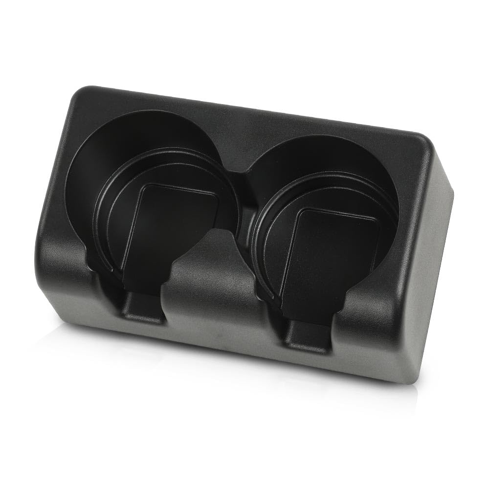 Pit66 Bench Seat Dual Cup Holder Center Console Insert Double Storage Front Rear Compatible With Chevy Colorado 2004-2012/Fit Gm