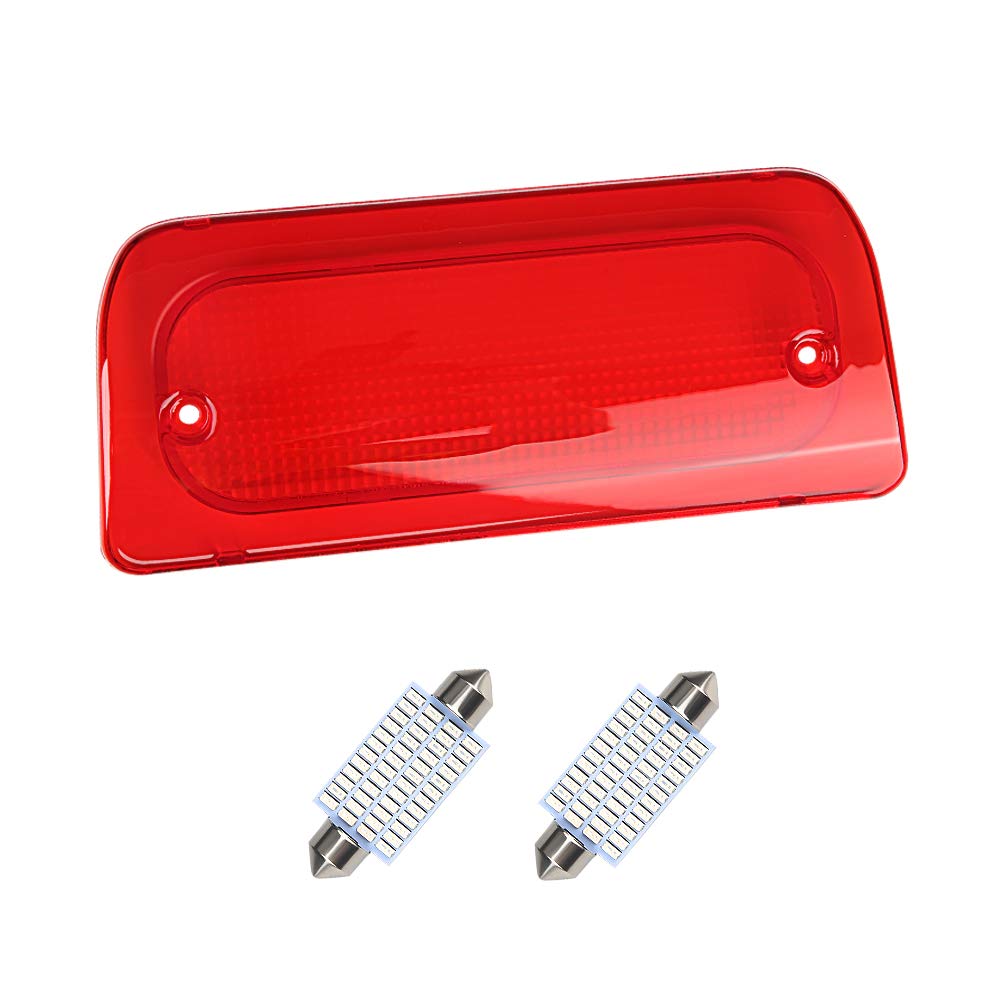 Urite2Go 3Rd Third Brake Light Red Lens Extended Cab Only Compatible With 1994-2003 Chevy S10 Gmc Sonoma High Mount Stop Lamp As
