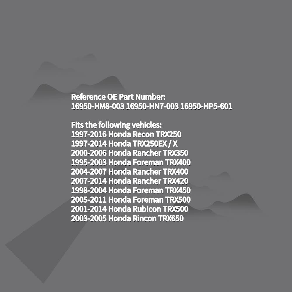 Fuel Tank Valve for Honda Recon Rancher Foreman Rancher Rubicon Rincon 250 350 400 420 450 500 650 Replace 16950-HM8-003 16950-H