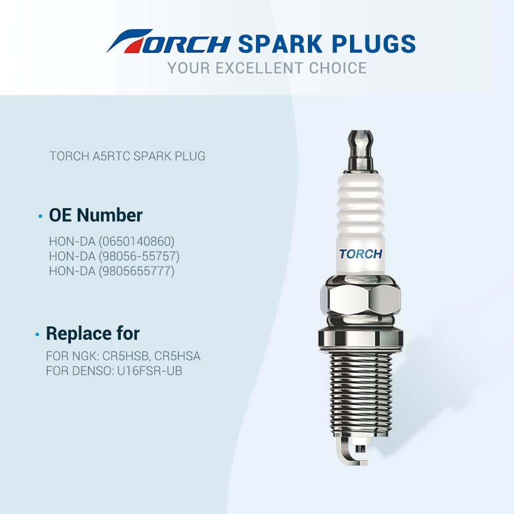 2PK TORCH A5RTC Spark plug Replace for NGK 6535/CR5HSB Spark plug, for Brisk NAR17 Spark plug, for Brisk NAR17C Spark plug, for