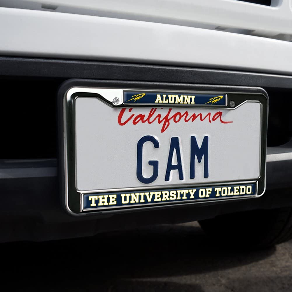 University of Toledo Alumni Logo Full Size Standard License Plate Metal Frame