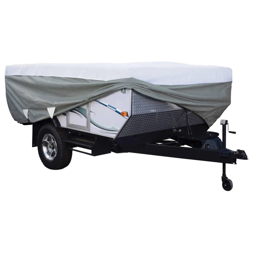 Classic Accessories Over Drive Polypro3 Folding Camping Trailer Cover, Fits 18'-20'L, Rv Cover, Camper Cover, Travel Trailer Cover