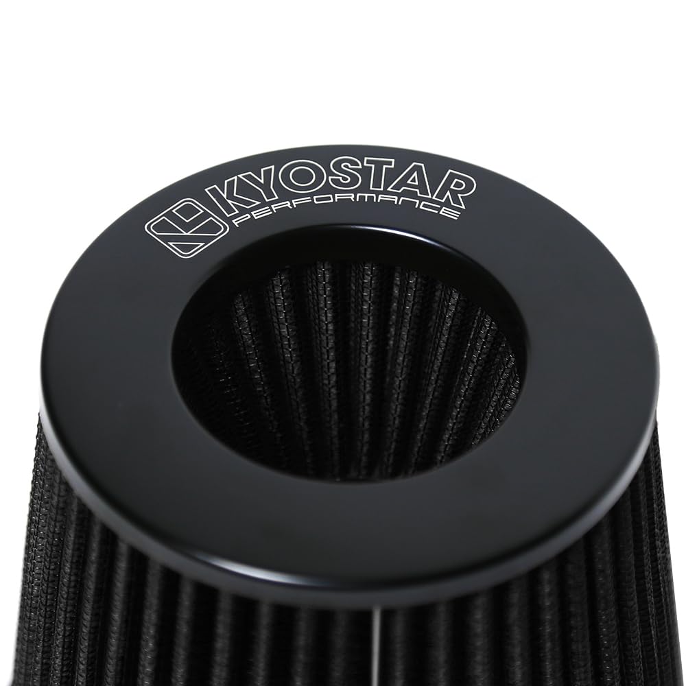 Kyostar Universal Black 3 Inch 76Mm Air Intake Cone Filter Replacement Quality Dry Air Filter