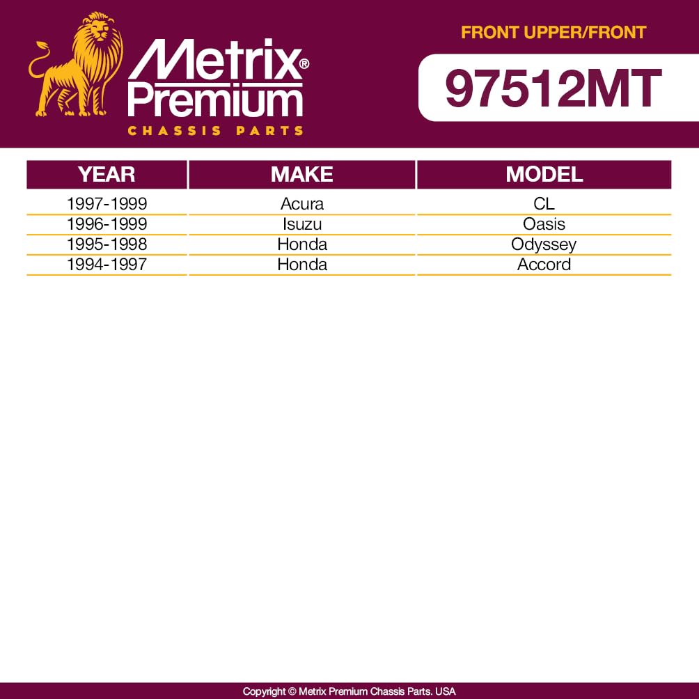 Metrix Premium Chassis Parts - 4 Pc Front Upper Control Arm & Front Sway Bar Stabilizer End Link Kit Fits 97-99 Acura Cl, 96-99