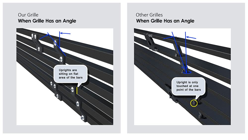 APS Compatible with Chevy Blazer C K Pickup Suburban 1994-1999 & 95-99 Tahoe Main Upper Stainless Steel Black Billet Grille Grill Insert C85011H