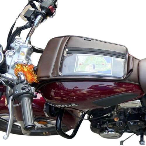 Sahara Seats Tank Cover With Mobile Holder Compatible For Honda Cb350(New) (Thick Flap  Large Space)