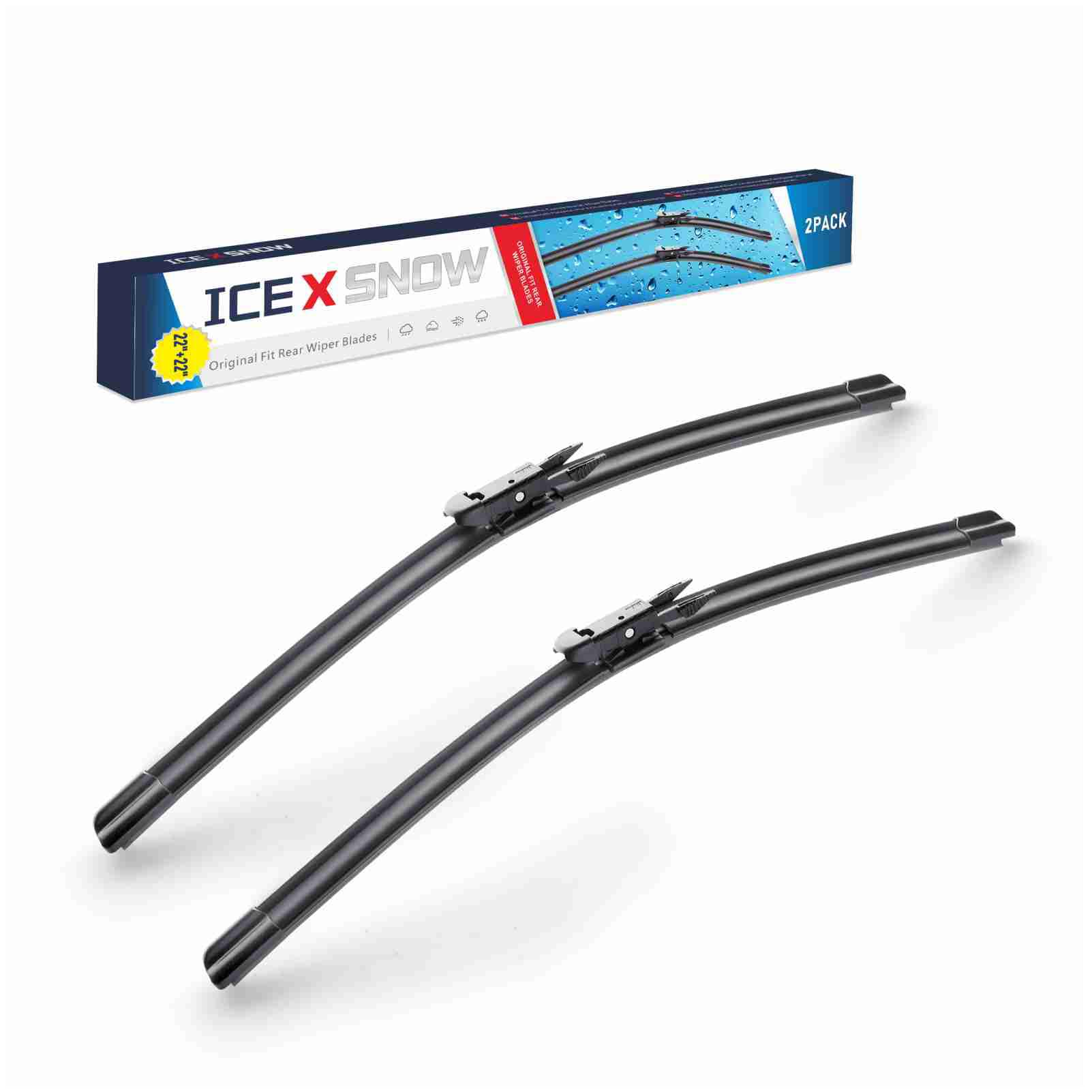 22''+22'' Wiper Blades Replacment For Chevy Silverado 2013-2008 Silverado 1500/2500Hd/3500Hd Cadillac Escalade 2008 2007 Oem Qua