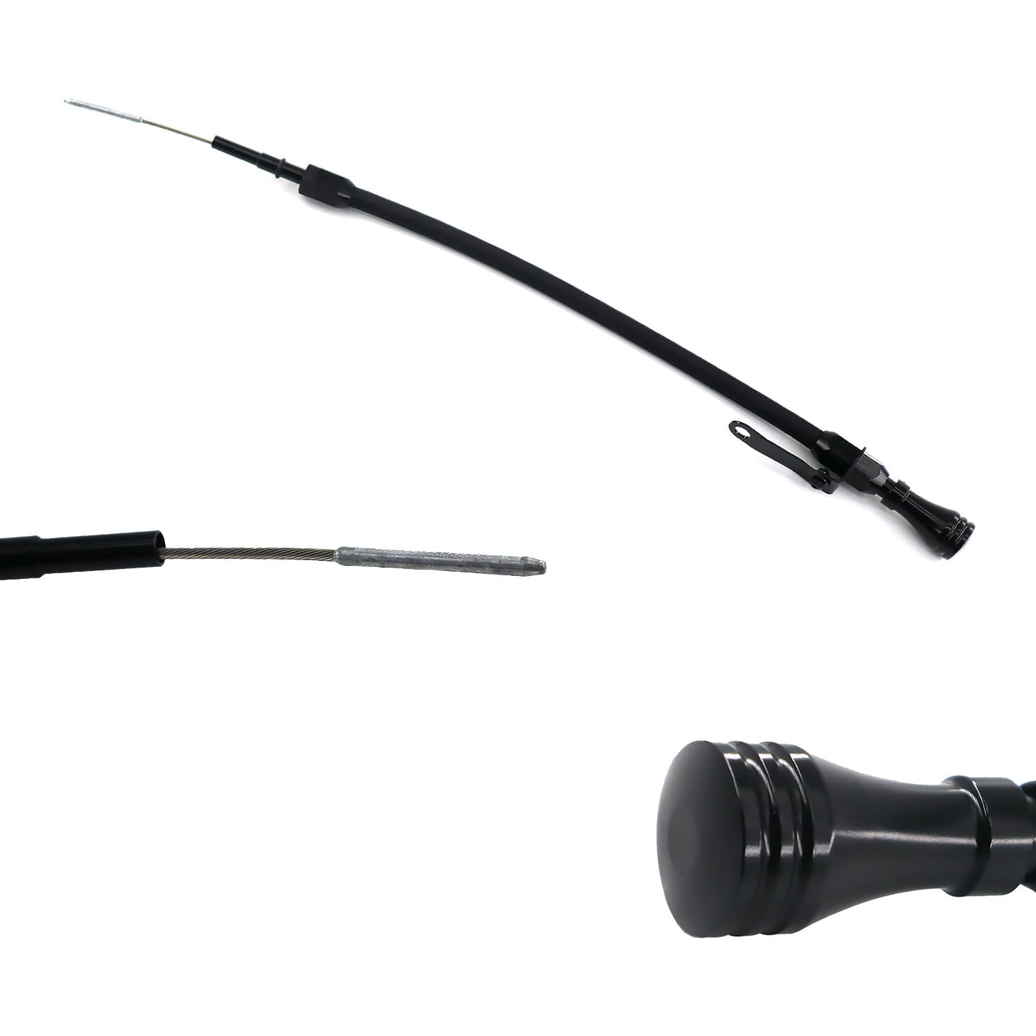 Rjsphh Ls Truck Flexible Oil Dipstick Black For Ls Car Engines Lsx Ls1 Ls2 Ls2 Ls6 4.8L 5.7L 6.0L 6.2L