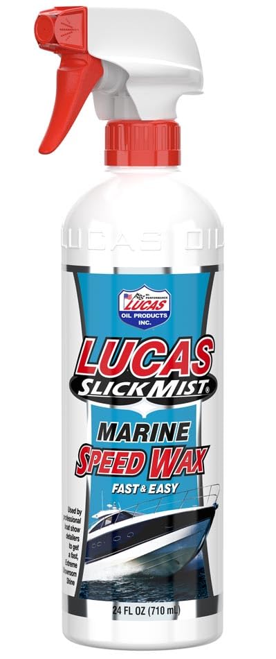 Lucas Oil 10980 Slick Mist Marine Speed Wax - 24 Ounce (Pack Of 12)