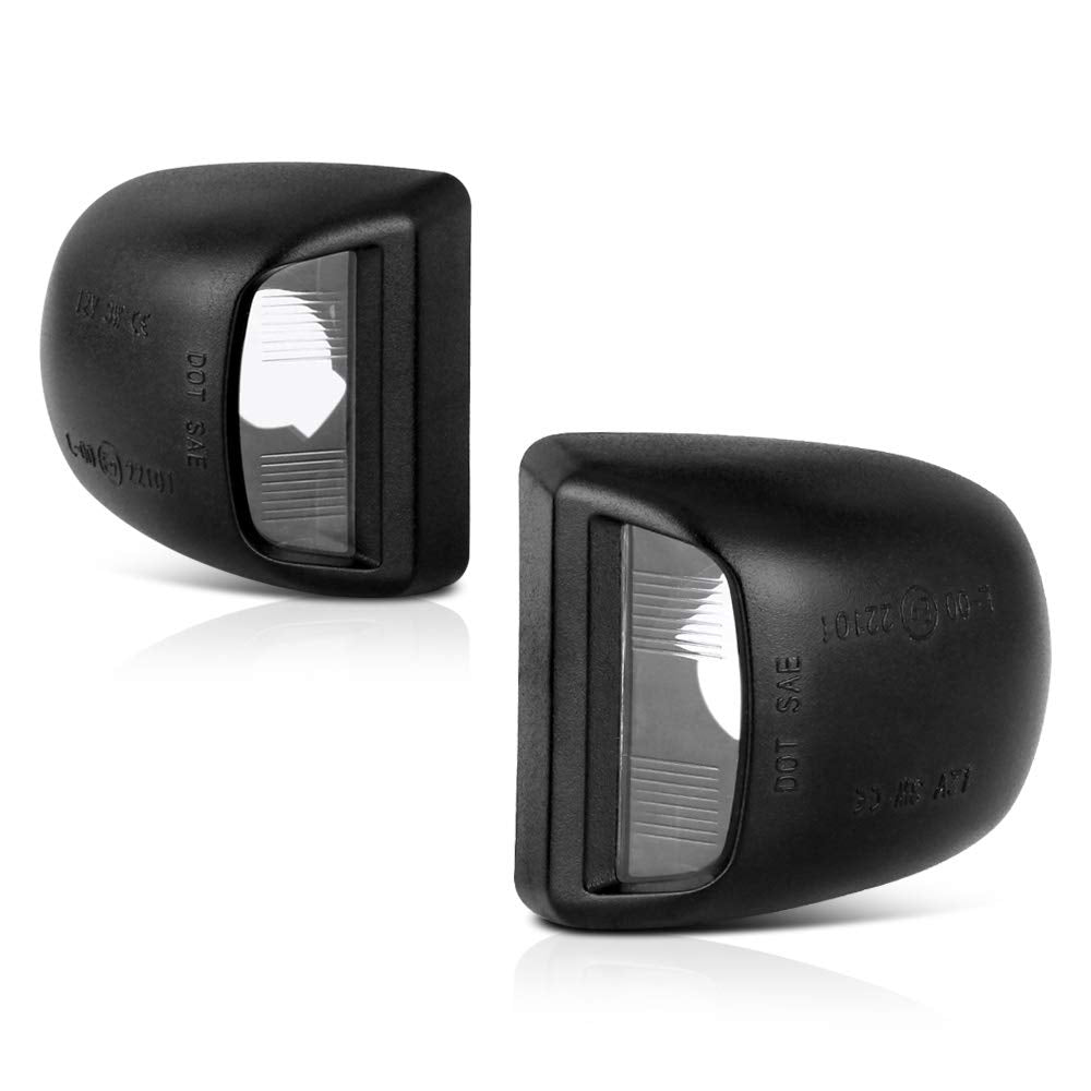 Vipmotoz Black Bezel License Plate Light Tag Lamp Housing Assembly Replacement For Chevy Silverado Gmc Sierra 1500 2500Hd 3500Hd