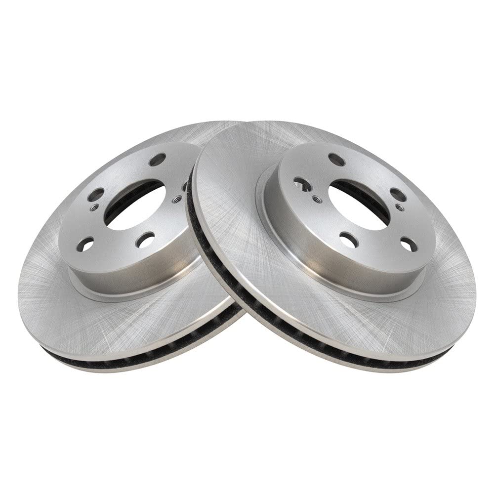 Trq Front Brake Rotors Set Vented Compatible With 2004-2009 Toyota Prius