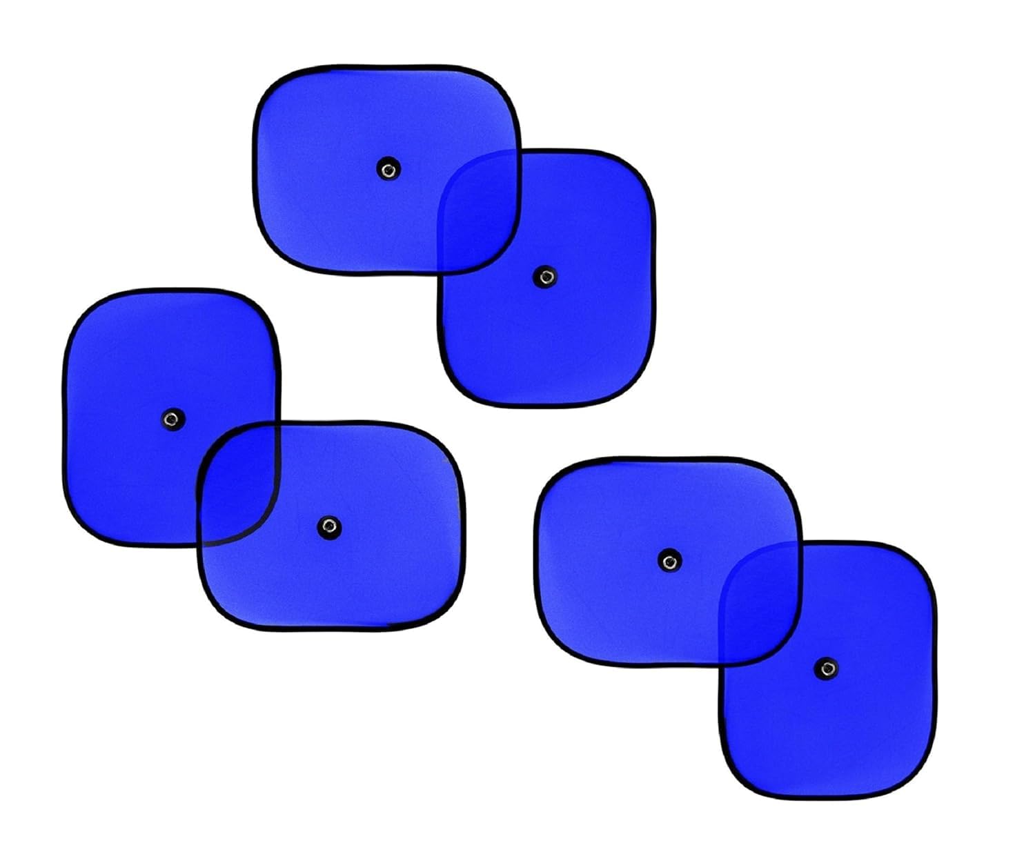 Adwait Car Window Sunshade Set of 6 Pieces CHIPKOO Blue Color with vaccum Suction Cups for Chevrolet Sail