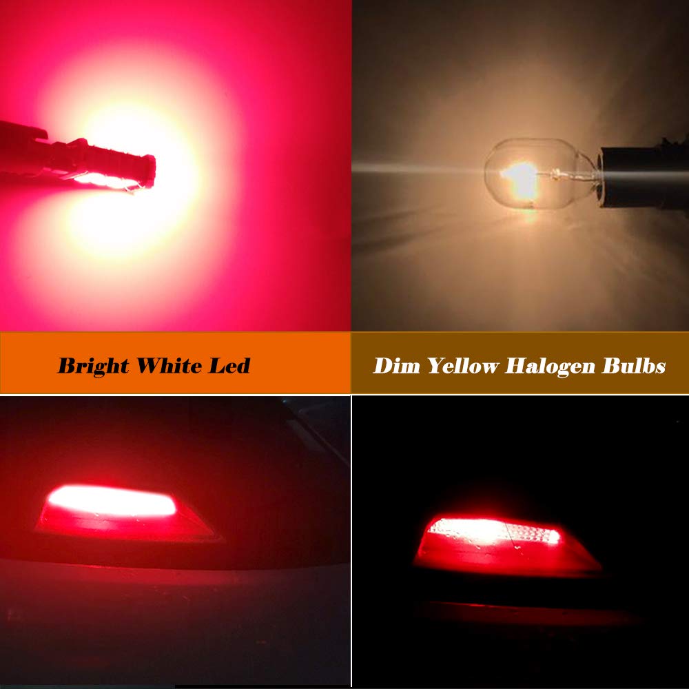 Firiker 4Pcs Brilliant Red 921 T15 912 W16W Led Brake Lights, Error Free 45Smd-4014 Chipsets, 912 921 906 Led Car Bulbs For Car
