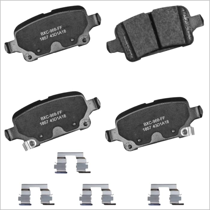 Bendix Premium Sbc1857 Ceramic Rear Brake Pads For Chevrolet Bolt Euv 2023-2022, Bolt Ev 2023-2017, Cruze 2019-2016, Volt 2019-2