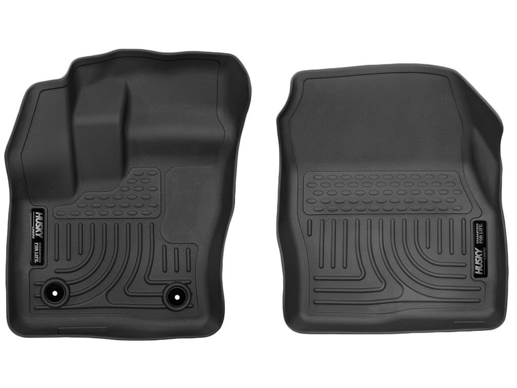 Husky Liners Weatherbeater Floor Mats | Fits 2014-2019 Ford Transit Connect Mini Passenger Van All Models w/Carpet Flooring | Fr