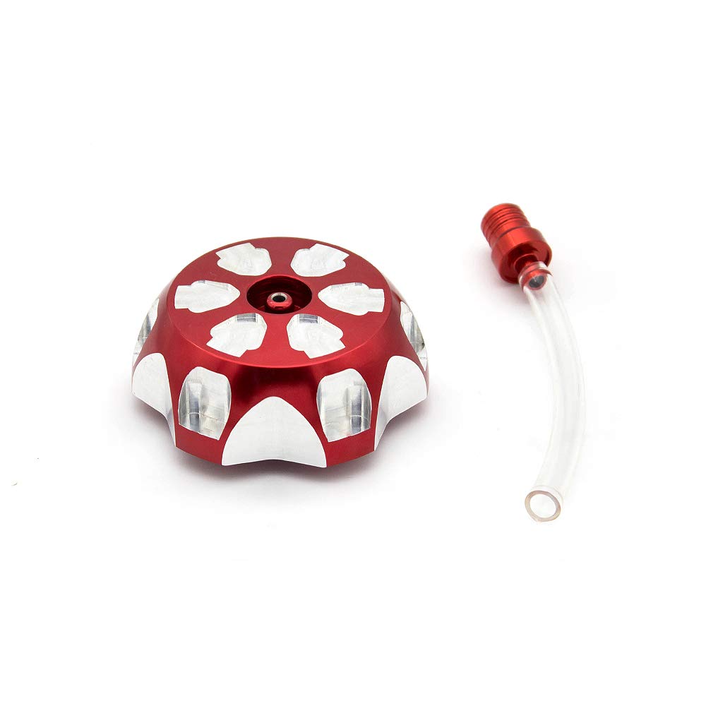 Procnc 50Mm Atv Aluminum Gas Cap Fuel Cover Tank Cap Fit For Yamaha Yfm700 Raptor 700R 2008 2009 2010 2011 2012 2013 2014 2015 2016 2017 2018 2019 2020 (Red)