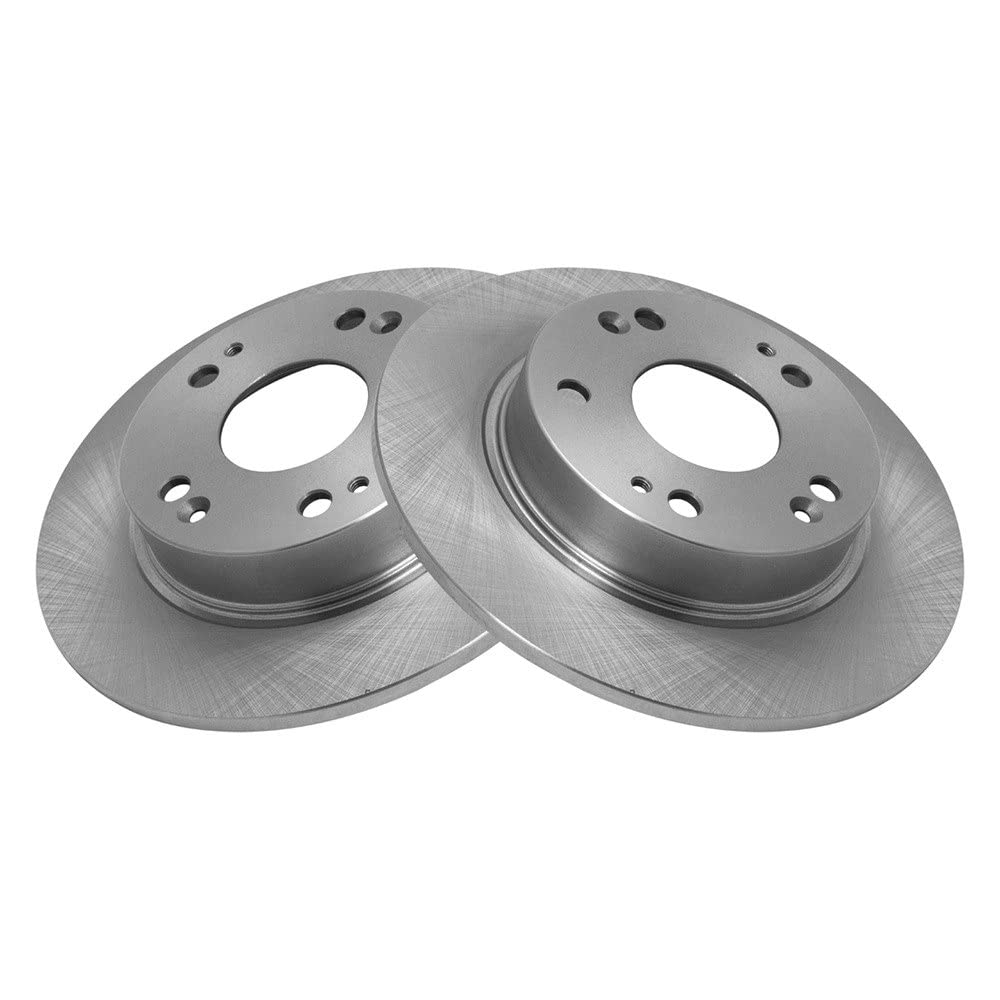Trq Rear Brake Rotors Set Solid Compatible With 2013-2015 Acura Ilx 2006-2015 Honda Civic