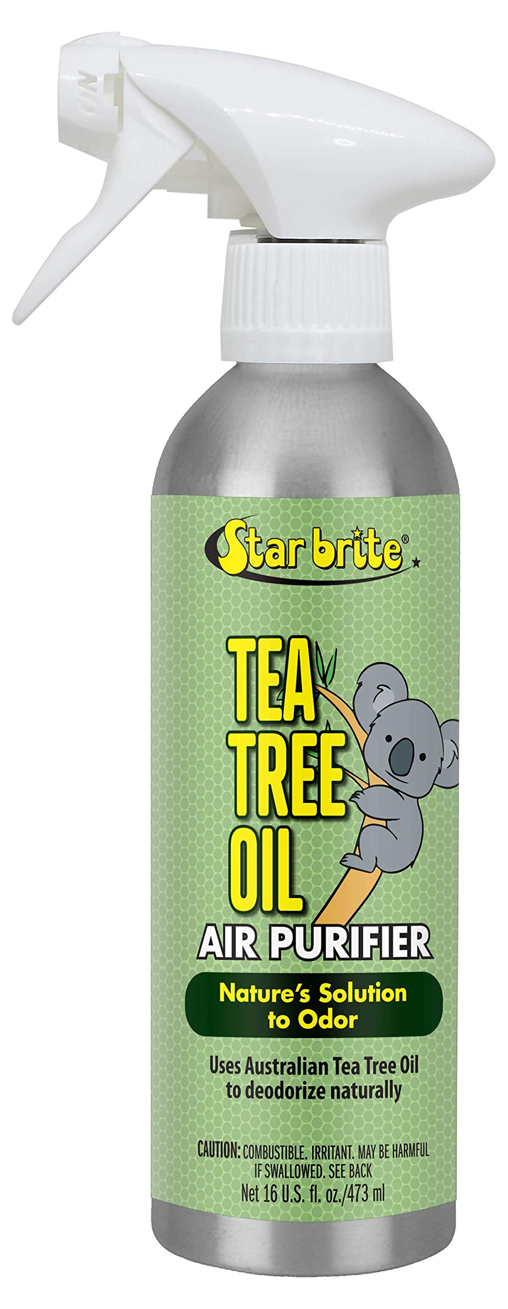 Star Brite Attia-Certified Pure Australian Tea Tree Oil - Natural Air Purifier Spray, 16 Oz - Eliminates Odors, Ideal For Boats, Rvs, Homes, And Offices (096516)