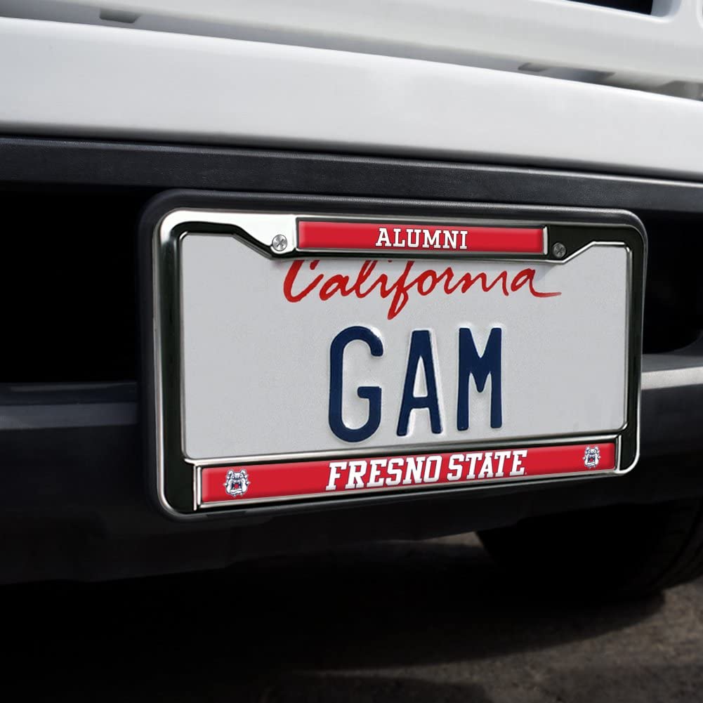 Fresno State Alumni Design Full Size Standard License Plate Metal Frame