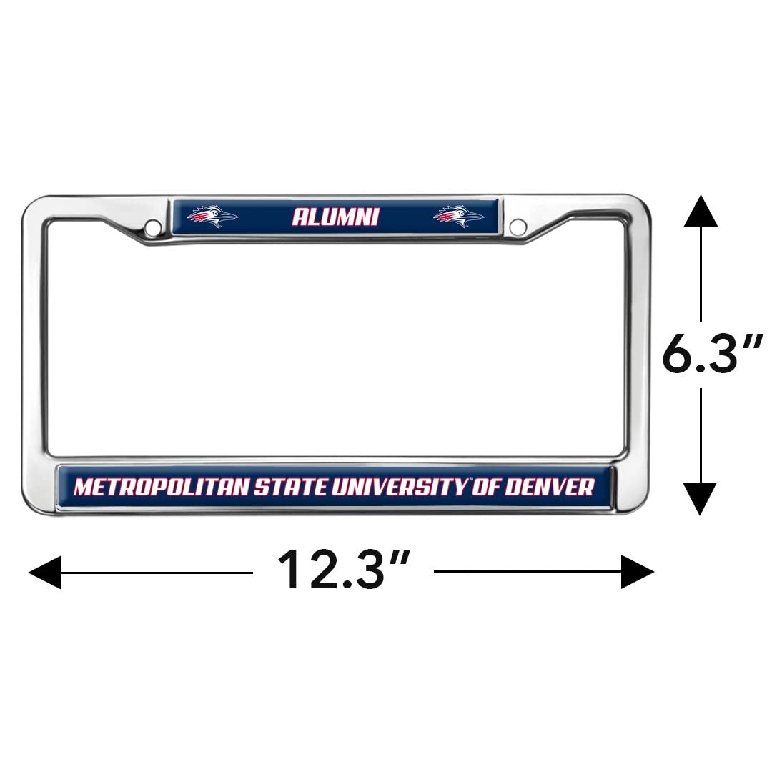 Metro State of Denver Alumni Design Full Size Standard License Plate Metal Frame