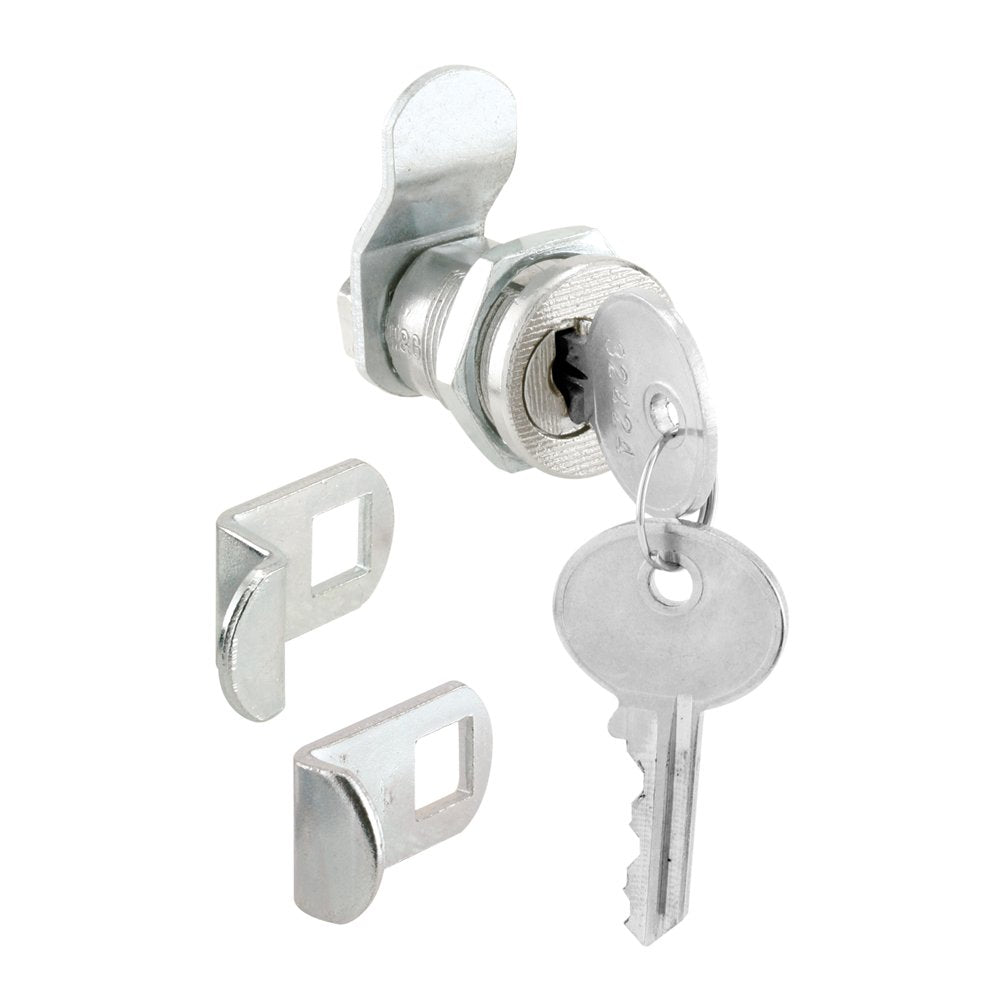 Prime-Line S 4139 Mailbox Lock – Replacement, Multipurpose Mailbox Lock for Several Brands – ILCO 1003M Keyway, Opens Clockwise with 90º Rotation, Nickel Finish (1 Set)
