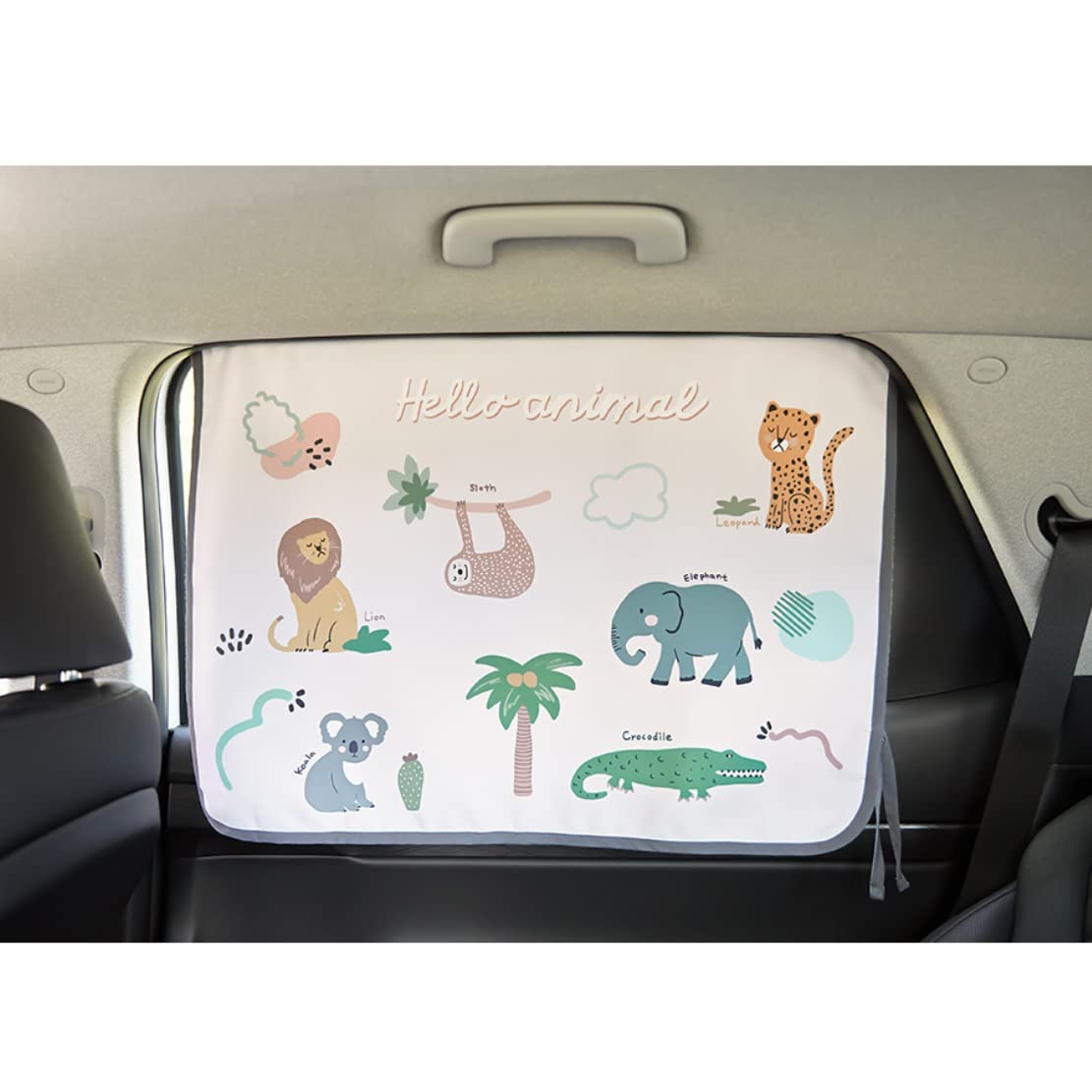 Bebedeco Magnet Car Sun Shade Curtain For Side Window For Baby Kids Children - Sunshade Protector Sun Blocker Blind (Animal Frie