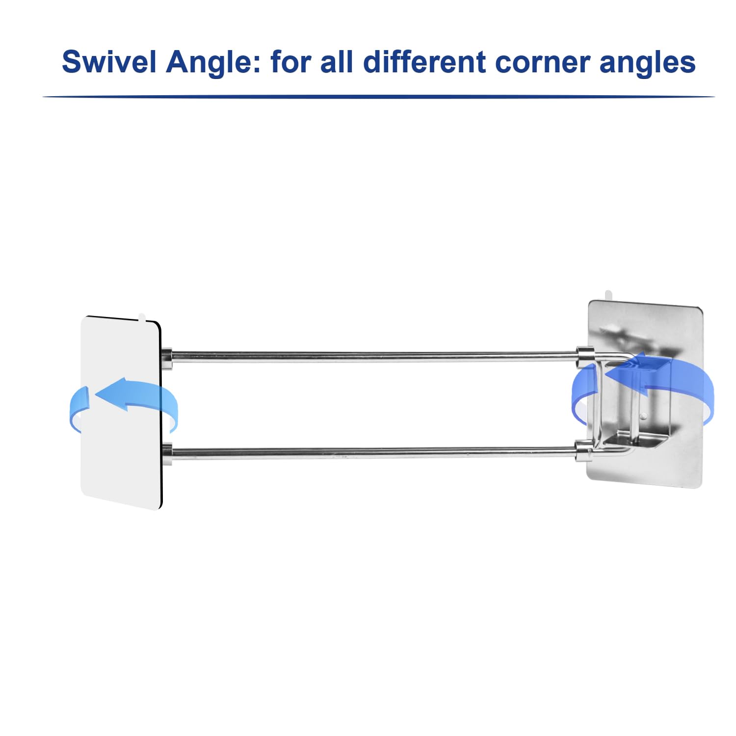 Safoner Rv Shower Corner Storage Bar- Adjustable Stainless Steel Rod For Corner Shelves In Camper, Length 7.9-13.7 Inches- Rv Ba