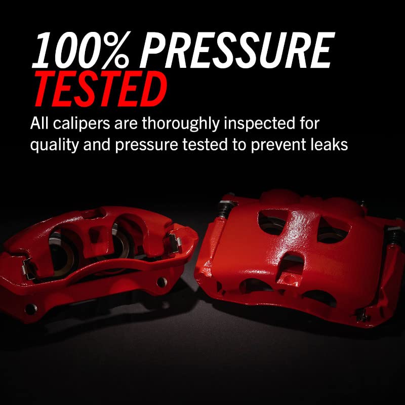 Power Stop S4918A Front Pair Of High-Temp Red Powder Coated Calipers For Cadillac Escalade Xts Chevy Silverado 1500 Suburban 150
