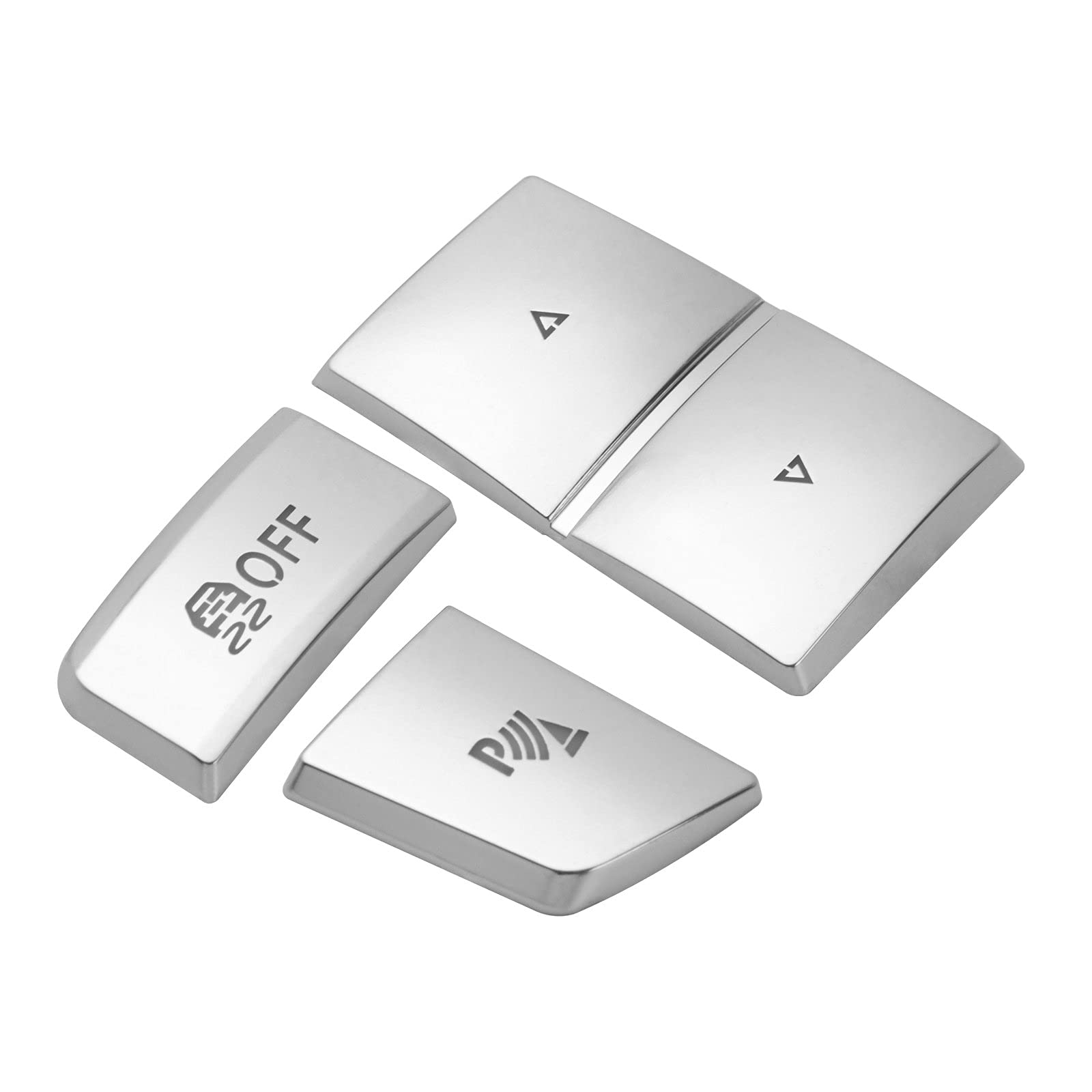 Xotic Tech Center Console Gear Shift Side Button Switch Cover Trim, Compatible With Bmw 5 6 7 X3 X4 Series (Silver)