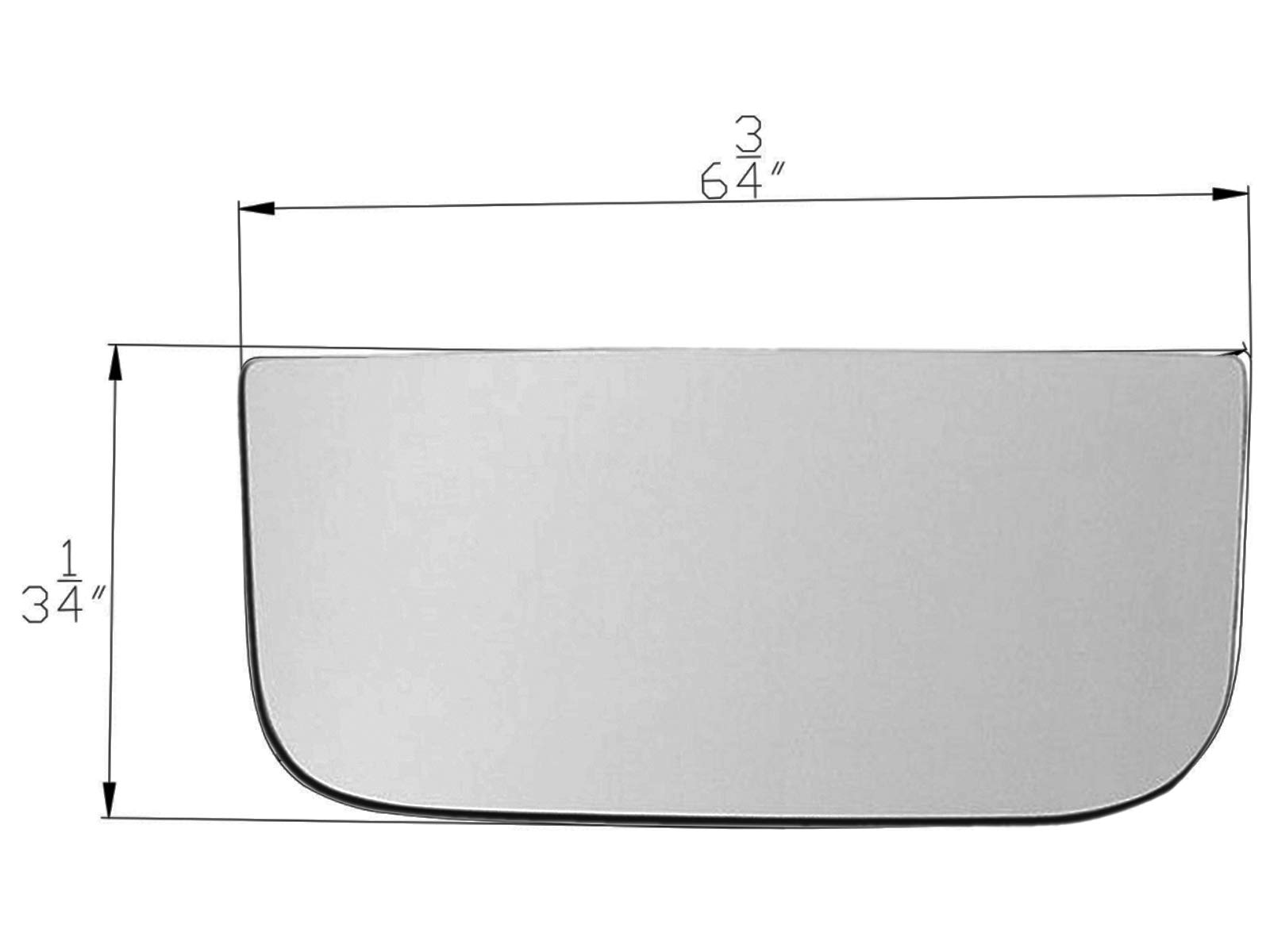 Apa Replacement Lower Wide Angle Tow Mirror Glass With Adhesive Pads For 2007-2019 Silverado Sierra Yukon Tahoe Suburban Escalad