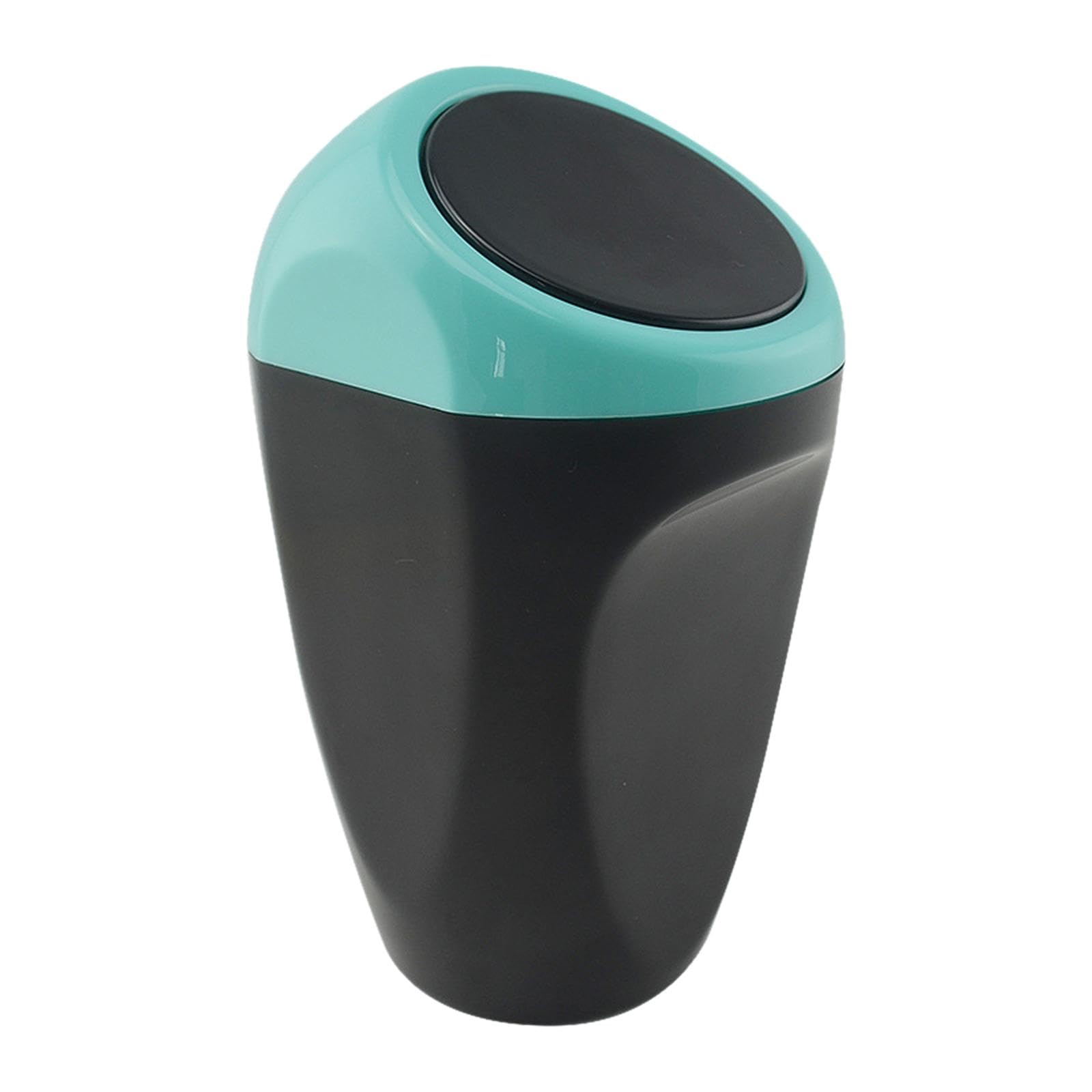 bnf Car Dustbin Mini Garbage Bin with Press Cover for Dinning Room Durable Lake BlueTrash Cans Wastebaskets Household Supplies C