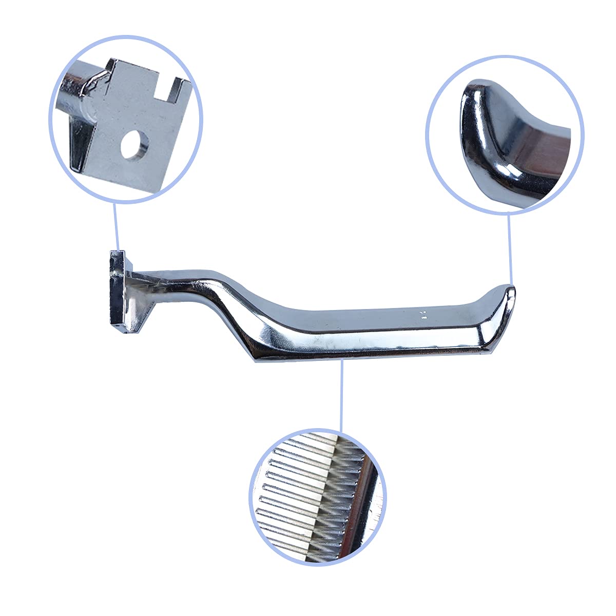 Ymhhefy Silver Interior Metal Door Handle Front Left Driver Passenger Side Compatible With 1987-1996 Ford Bronco F150 F250 F350 F53 F59 F800 Replaces E7Tz-1522601-A E7Tz-1522600-A 77177 77178 2Pcs