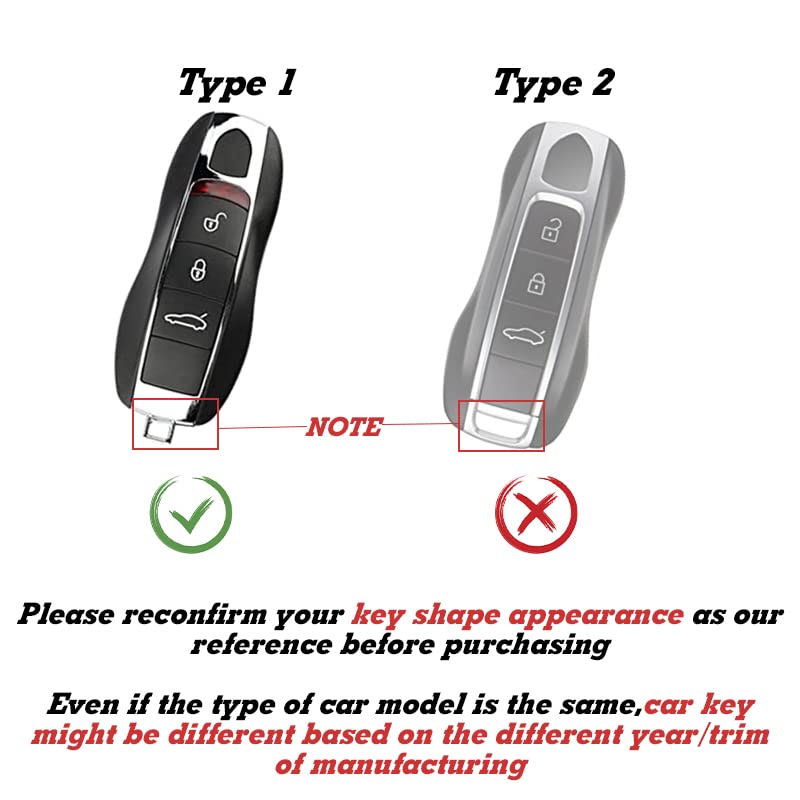 Xotic Tech Carbon Fiber Style Key Fob Cover Smart Remote Shell Case, 3 Pcs Set Full Protection, Compatible With Porsche Boxster