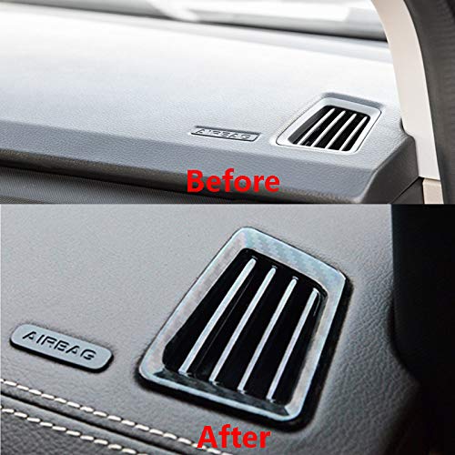 Ruihe 2Pc Carbon Fiber Color Air Conditioning Dashboard Vent Cover Fit For Ford Ranger 2015 2016 2017 2018 2019 2020 2021 Abs