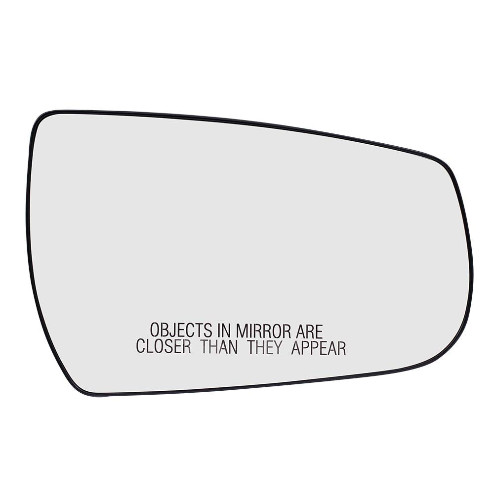 Brock Replacement Passenger Side Door Mirror Glass With Base Heated Compatible With 2013 2014 2015 Malibu