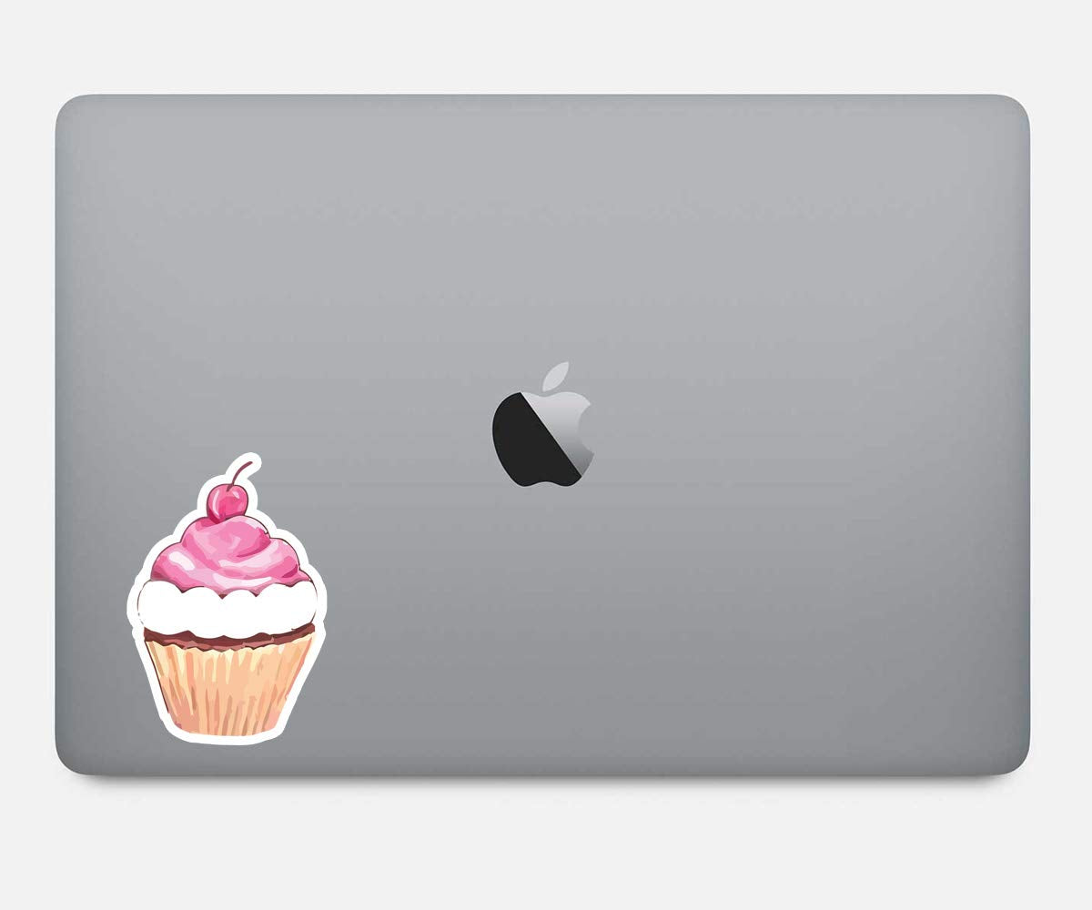 Cupcake Car Decal Vinyl Sticker - Vinyl Decal - Car, Bumper, Laptop, Decor, Window Vinyl Decal Sticker - (4    Vinyl Decal)