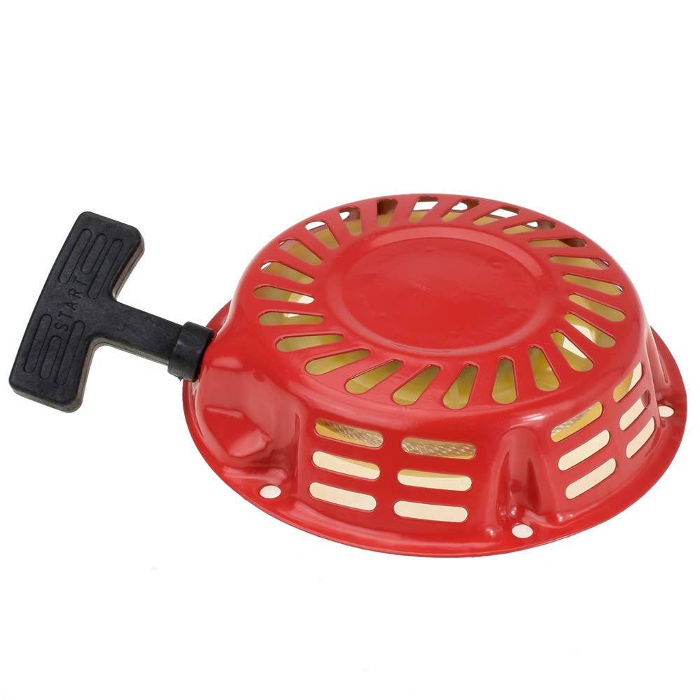 Hiaors Pull Recoil Starter For Predator 196Cc 212Cc Harbor Freight 5.5Hp 5.5Hp Coleman Ct200U Ct200U-Ex Bt200X Kt196 Baja Warrior Heat Mb200 Mb165 Massimo Mini Bike Hammerhead Go Kart Cart Red Parts