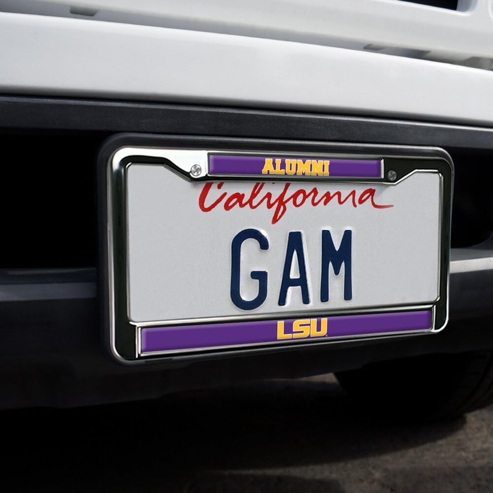 LSU Alumni Logo Full Size Standard License Plate Metal Frame