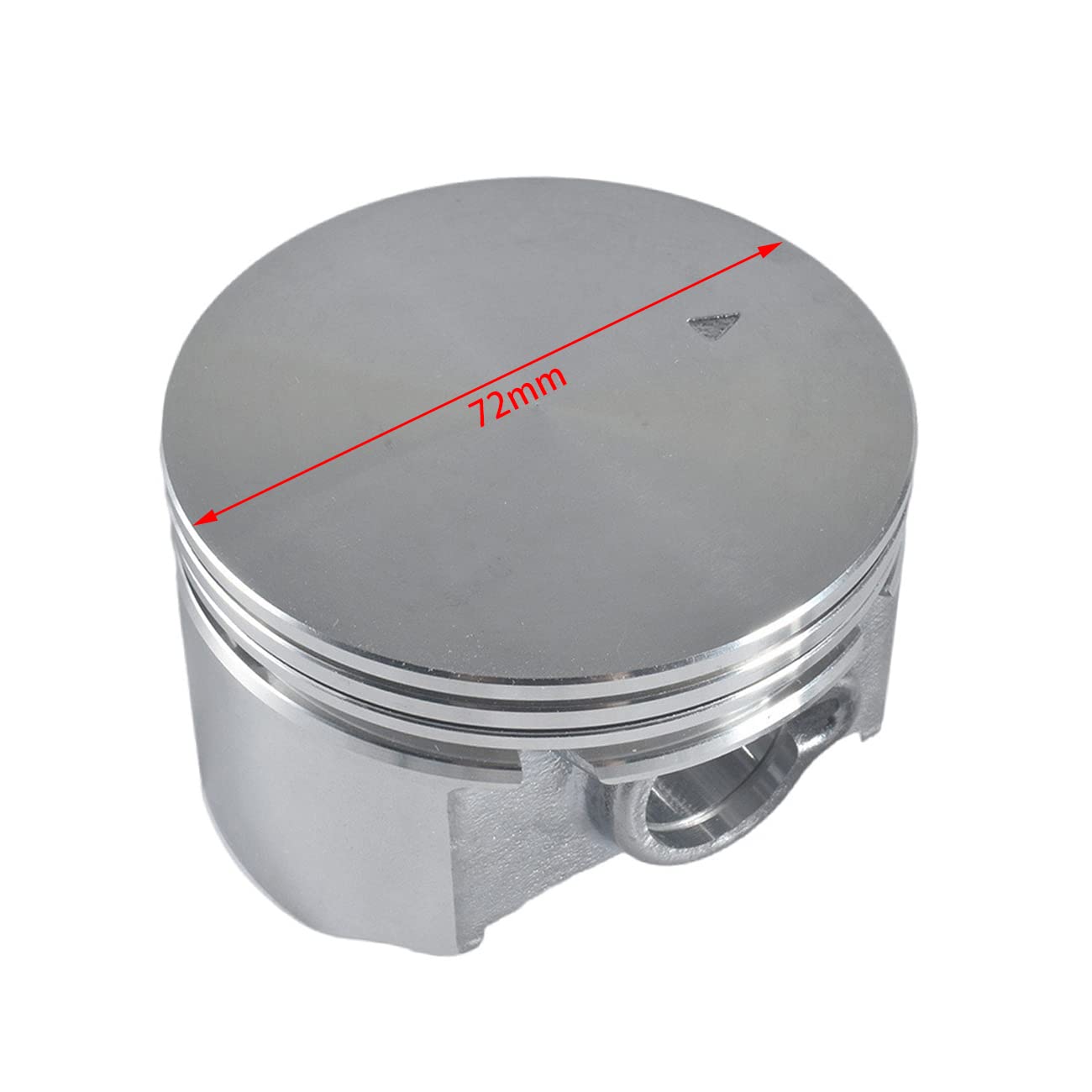 Sjvlxhi Flat Top Piston And Rings 72Mm Bore Fit Predator 224Cc 212Cc +.080 (2.835) .550
