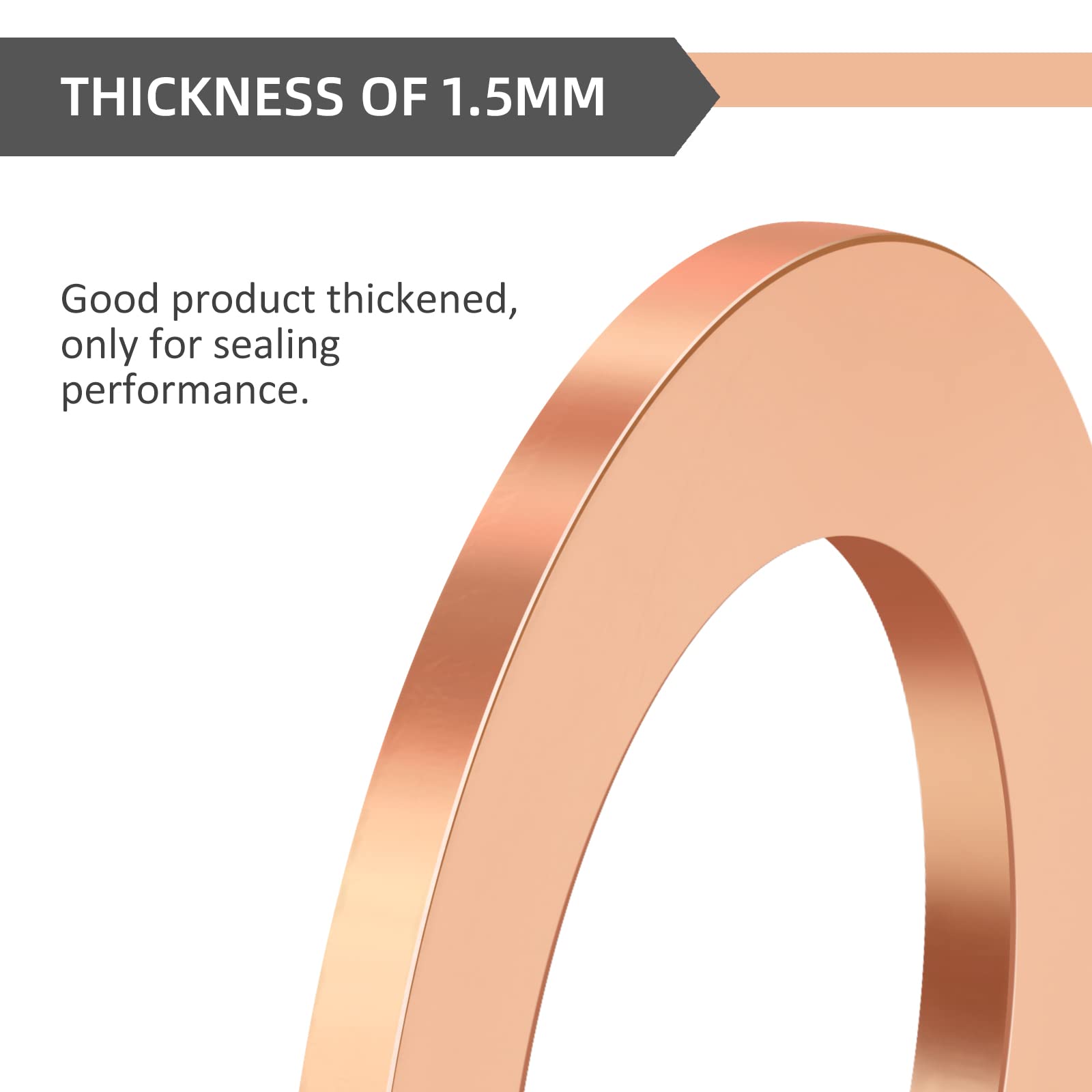 Deefill (20Pcs) M14 Red Copper Oil Drain Plug Crush Washers Coolant Seal Ring Gasket Dfl-030