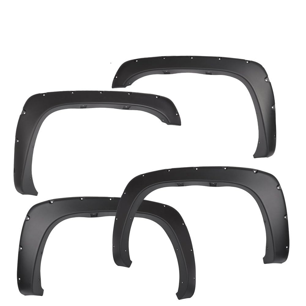 PIT66 Pocket Rivet Upgrade Fender Flares, Compatible with 1999-2006 Chevy Silverado/1999-2006 GMC Sierra, Wheel Tire Fenders Tex
